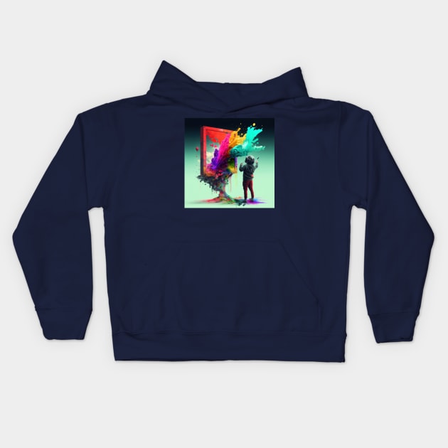 Air Traffic Paint Controller Kids Hoodie by JoeBurgett